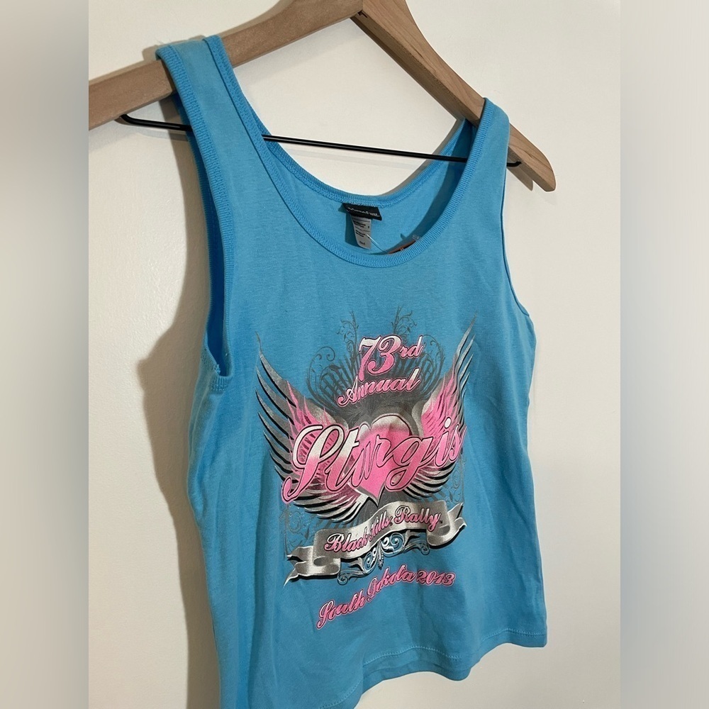 NWT Sturgis Black Hills Rally 73rd Annual Motorcycle Ride 2013 Sz Small Lt Blue - Picture 3 of 11